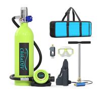 CHIKADIV Botella Aire Buceo Mini para Buceador, Botella de Buceo Adecuado para Snorkel, Botella pequeña para Buceo Exploración Submarina, Rescate de Emergencia Verde