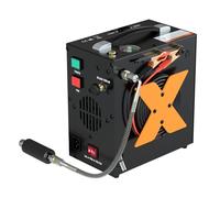 CHIKADIV Compresor de aire PCP parada automática, Adecuado para botellas de buceo, presión de aire de hasta 4500PSI/300Bar/20Mpa, sin aceite por automóvil 12V CC o doméstico 220V CA