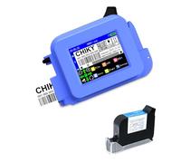 CHIKYTECH Mini impresora de inyección de tinta de mano, máquina de codificación portátil de bolsillo con visualización táctil LED de 2.4 pulgadas, impresora de inyección de tinta para impresión de