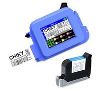 CHIKYTECH Mini impresora de inyección de tinta de mano, máquina de codificación portátil de bolsillo con visualización táctil LED de 2.4 pulgadas, impresora de inyección de tinta para impresión de