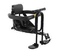 Child Bicycle Seat - Outdoor Parent-Child Mountain Bike Frame Seat, Detachable Portable Carrier | Adjustable Alloy Front Mounted Bracket With Footrest, Comfortable Black Riding Saddle Travel Commuting