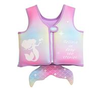 Child Life Vest, Glitter Kids Swimming Safety Jacket with Foldable Floating Support, Comfortable Outdoor Float for Pool, Beach, Boating, Rescue Use for Boys and Girls