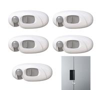 Child Proof Refrigerator Lock, 5X Adhesive Fridge Door Lock, Fridge Child Lock Cabinet Baby Locks, Toddler Safety Locks for Fridge, Cabinet, Drawer, Child Safety Lock for Home