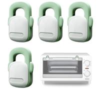Child Safety Door Locks - 4X Proofing Kit | 12x2cm Adjustable Refrigerator and Oven Locks with Adhesive Mount, Material with No Drilling Required for Proof Home Safety