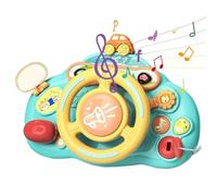 Child Steering Wheel, Interactive Activity Board, Sensory Play Educational | Pretend Play Steering Wheel with Sounds & Lights Sound Effects Lights for Young, Kids, Creative Early Learning Pretend
