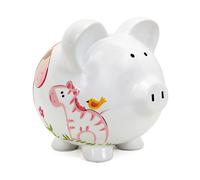Child to Cherish Ceramic Piggy Bank for Girls Jungle Jill