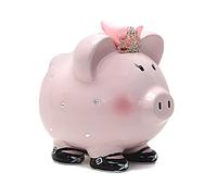 Child to Cherish Cerdo Princesa Alcancia, Multicolor, 10 x 10 x 10 Pulgadas