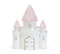 Child to Cherish - Hucha de cerámica para niñas, diseño de castillo de princesa, color rosa