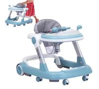 Child Walker with Wheels, Activity Foldable Push Rollator, 18.50 Inches Feeding Tray & Lightweight Construction, Design Learning Aid for Boys Girls, Adjustable Walking Assistants