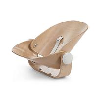 CHILDHOME, Asiento de bebé, Compatible con trona Evolu 2, Arnés de seguridad de 5 puntos, Varias inclinaciones, Materiales de calidad, Madera de haya, para recién nacido Evolu, Madera natural, Blanco