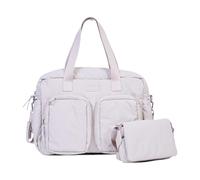 CHILDHOME, Bolsa De Pañales Bebé Mellow - Bolsa De Maternidad Acolchada Todo En Uno, Múltiples Compartimentos, Bolsillo Isotérmico, Bolsillo Para Toallitas, Accesorios Incluidos, Beige