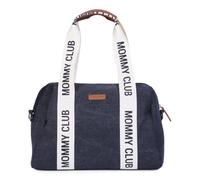 CHILDHOME, Bolso Cambiador Bebé, Mommy Bag, Cambiador Incluido, Numerosos Compartimentos, Enganches para Cochecito, Correa de Hombro, Cuero Vegano, 22L, Mommy Club Signature, Canva Negro