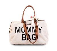 CHILDHOME, Mommy Bag, bolso cambiador, maternidad, bolso de viaje, gran capacidad, cambiador, correa ajustable para el hombro, compartimentado, bolsillo termico, pasaje para la maleta, Teddy crudo