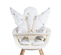 Childhome, Cojín reductor universal compatible con silla alta, silla, asiento de coche, cochecito, aberturas para pasar, arnés de seguridad, 100% algodón, oro corazón