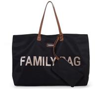 CHILDHOME, Family Bag, bolso cambiador, bolso de viaje/fin de semana, gran capacidad, bolsa amovible incluida, negro y dorado