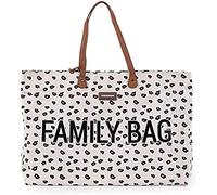 CHILDHOME, Family Bag, bolso cambiador, bolso de viaje/fin de semana, gran capacidad, bolsa amovible incluida, Leopardo