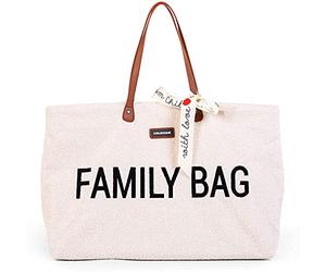 CHILDHOME, Family Bag, bolso cambiador, bolso de viaje/fin de semana, gran capacidad, bolsa amovible incluida, Teddy crudo