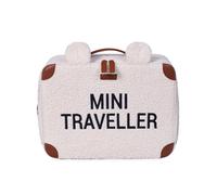 CHILDHOME, Maleta Niño, Fin de semana, Tamaño cabina, Compacta, Sólida, Asa para transporte, Etiqueta para nombre, Diseño, Material suave, Mini Traveller, Teddy Ecru