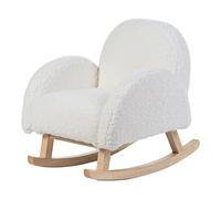 Childhome, Mecedora Infantil cómoda Silla de Madera diseño Resistente Seguro sillón con reposabrazos Osito Blanco