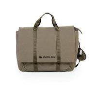 CHILDHOME, Mochila infantil, mochila escolar, 2 compartimentos, correas ajustables, bolsa térmica interior, funda de lluvia, My School Bag, color caqui