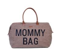 CHILDHOME, Mommy Bag, Bolsa Cambiador, Maternidad, Bolsa de Viaje, Gran Capacidad - Colchón Cambiador, Bandolera Ajustable, Compartimentada, Bolsillo Isotérmico, Paso Maleta, Teddy Marrón