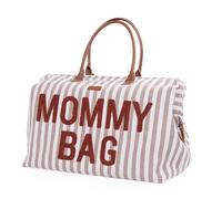 CHILDHOME, Mommy Bag, Bolso Cambiador, Maternidad, Bolso de Viaje, Gran Capacidad, Cambiador, Correa Ajustable para el Hombro, Compartimentado, Bolsillo Térmico, Abertura para la Maleta,Terracota
