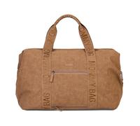 CHILDHOME, Mommy Bag, Sac à Langer, Maternité, Sac voyage, Grande Contenance 58L,Tapis à Langer, Bandoulière Ajustable, Compartimenté, Poche Isotherme, Passage pour Valise, Matière Suède, Noisette