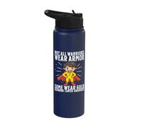 Childhood Cancer Awareness Kids Childhood Cancer Warrior Stainless Steel Insulated Water Bottle