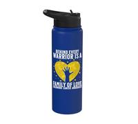 Childhood Cancer Awareness Support Gifts Family Matching Stainless Steel Insulated Water Bottle