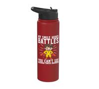 Childhood Cancer Awareness Warriors Gifts Items for Kids Stainless Steel Insulated Water Bottle