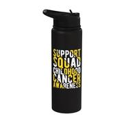 Childhood Cancer Matching Support Squad For Men Women Kids Stainless Steel Insulated Water Bottle