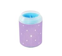 Childish Star Purple Peach Gradient - Taza portátil para lavar patas con cepillo de silicona suave para mascotas, suministros y accesorios adecuados para perros pequeños, medianos y grandes, lavadora