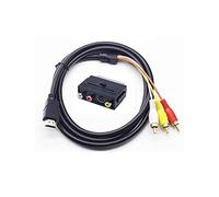 CHILDMORY Adaptador 3RCA a euroconector AV con cable HDMI-AV de 1,5 m para PS4, TV, DVD, VCR, HDTV