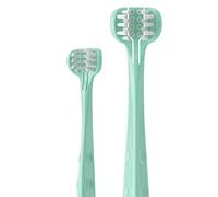 Children 3-Sided Toothbrush, Soft Wrap-Around Training Tooth Brush Saving Time for Baby Tooth Brushing, Fit for 1 Years and up (Green)