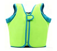 Children Adjustable Snorkeling Jacket Buckles Secure Fit Buoyancy Aid High Buoyancy Reliable Floatation Swimming Training Surfing Water Sports Kayaking Boating Pool Beach(Green A,L (5-6 Years))
