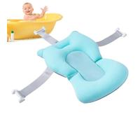 Children Bath Cushion - Adjustable Anti-Skid Support Pillow | Bathtub Kids with Buckles and 3 Safety Belts, for Home Travelling, Anti-Slip Padded Bathtub Mat Net