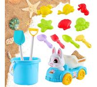Children Bucket Outdoor, Colorful Animal Sandbox Toy Set, 8.5x4.5x6.7 Inch Construction Kit with Animal Character Build, Sand Toys, Durable Impact-Resistant Beach Accessory for Kids Toddle