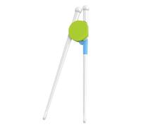 Children Chopsticks, Training Chopsticks, Learning Utensils, Non-Slip Helper Design, Left or Right-Handed Reusable Use, Daily Meals Practice, Size 6.3 Inches, Green Pink, 1 Piece