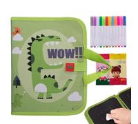 Children Doodle Board, Washable Scribble Notebook, Reusable Art Writing Kit, Lightweight Erasable Exterior for Creative Learning Aid Preschool Gift Entertainment Travel Restaurant Park Outdoor Use