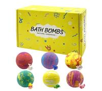 Children Fizzy Bombs, Toy Surprise Bombs, Scented Bubble Balls, 6 Pack Colorful Scented Bath with Hidden Animal Toys Glow in Dark Fun for Sensory Play Home Bath Present Children Party 5.8cm