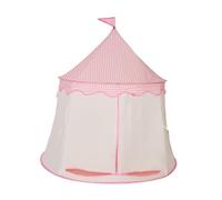 Children Play Tent - Game House Toy | Pink and White Polyester Tent with Spacious Interior, Kids Pretend-Play Accessory with Easy Setup, Indoor Activity Decor, Playroom Living Room Birthday