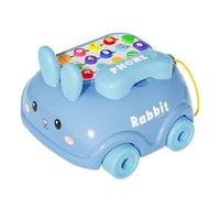 Children’s Cartoon Music Phone Toy - Bunny Themed Talking Story Plaything | Rolling Wheels Pretend Game, Toddler Interactive Entertainment, Learning Fun Gift for Baby Boys Girls, Cute Walking