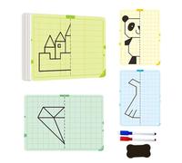 Children’s Erasable Symmetry Drawing Board Toy, Educational Activity Set for Boys and Girls, Concentration and Fine Motor Skill Builder for Creative Play, 5.51x3.94 Inches