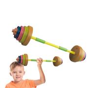 Children’s Exercise Barbell - Adjustable Kids Fitness Set, Durable Outdoor Workout Toy with Colorful Grip Weights, Perfect for Strength Building Playtime and Healthy Activity