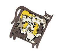 Children’s Jigsaw Puzzle, Animal-Themed Educational Toy, Black Wooden Frame, Perfect for Travel, Home, School, Picnic, Outdoor Activities, Early Learning, Fun and Sturdy