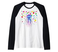Children Spotty In Need Kids Dots Marine Animals Jellyfish Camiseta Manga Raglan