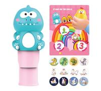 Children Stamp Sticker Toy - Cartoon Refillable Stickers Stamper for Arts and Crafts | Fun Fidget Toy with 200 Colorful Stickers Durable Design for Kids Girls Boys Creative Playtime