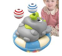 Children Toy with Light - Blowing Ball | Electric Light-up Rotating Educational Game, Interaction Animal for Kids Preschool, Living Room Bedroom, 1-Pack, Blue, Whale, Fun