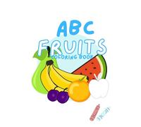 Children's Alphabet Coloring Book with fruits
