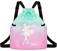 Children's Ballet Dance Drawstring Backpack Sweet Backpack for Girls Ballet Gymnastics Swimming School Outdoor Travel Yoga Sports Bag Durable design